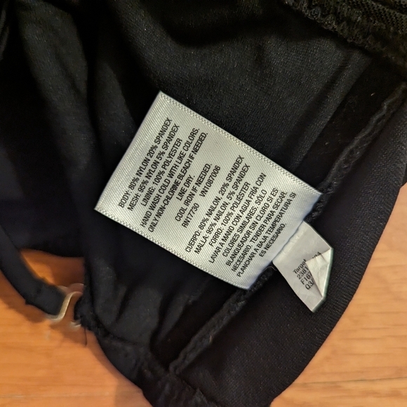 Mossimo sz LG sheer striped black bathing suit 😁 - Picture 3 of 6